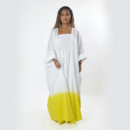 فستان قطني مكون من قطعتين