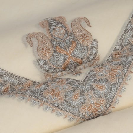 غترة شال ميرينو كشمير الشتوية أصدار 2025  لون رصاصي على ذهبي