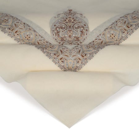 غترة شال ميرينو كشمير الشتوية أصدار 2025 لون بني على رصاصي