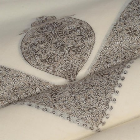 شال ميرينو كشمير الشتوي أصدار 2025 لون بني على ذهبي