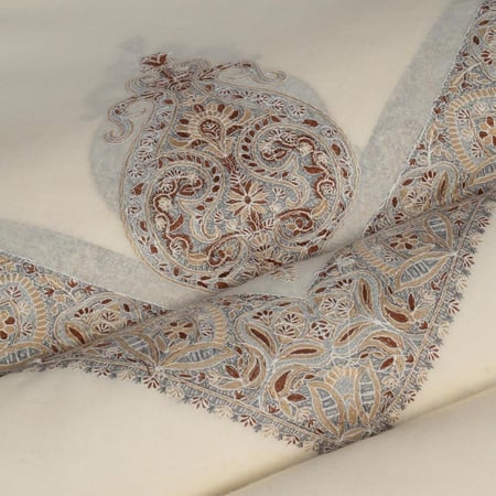 شال ميرينو كشمير الشتوي أصدار 2025 لون بني على رصاصي