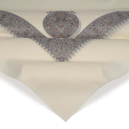 شال ميرينو كشمير الشتوي أصدار 2025 لون ازرق على بني