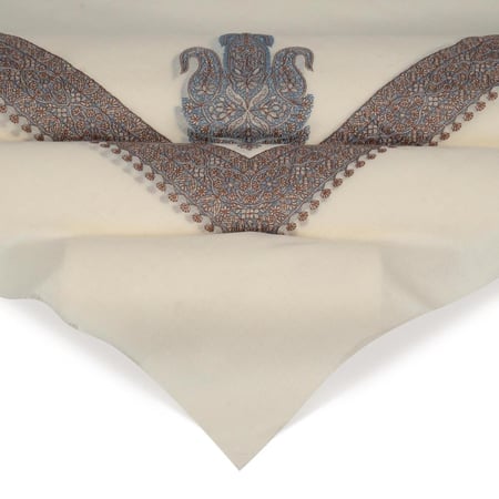 شال ميرينو كشمير الشتوي أصدار 2025 ذهبي على ازرق