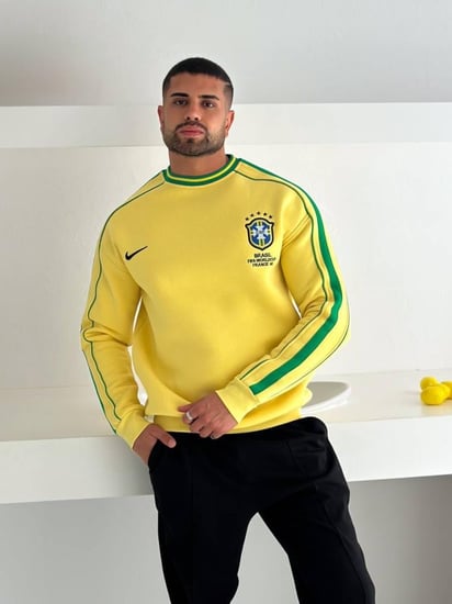 سويتر منتخب البرازيل الأصفر الكلاسيكي إصدار فرنسا 98 | لورد