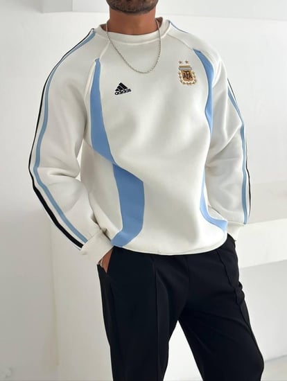 سويتر الأرجنتين الأبيض الشتوي من متجر لورد