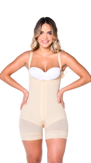 F01268- مشد طبي نسائي ، قصير ، بتغطية كاملة للظهر