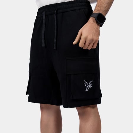 شورت اوفر سايز ( أسود )