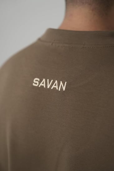 تيشيرت اوڤر سايز (بني)