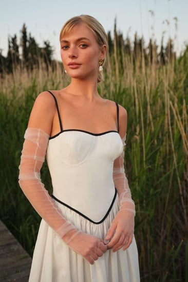 فستان ميدي من القطن مكشكش من ميلاجرون