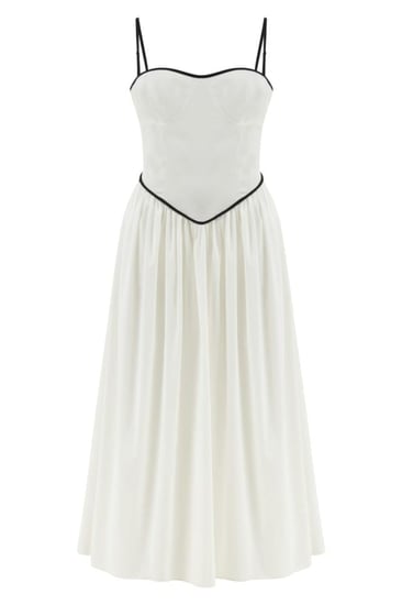 فستان ميدي من القطن مكشكش من ميلاجرون