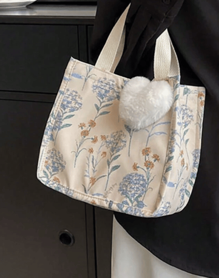 حقيبة كتف من القماش المطبوع (صغير) - الشامل24 - 1487