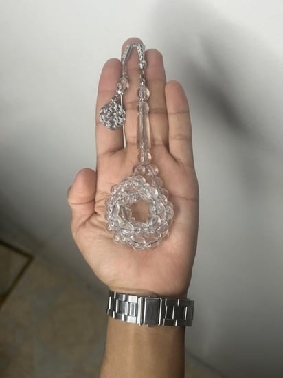 سبحة بكلايت شفاف.