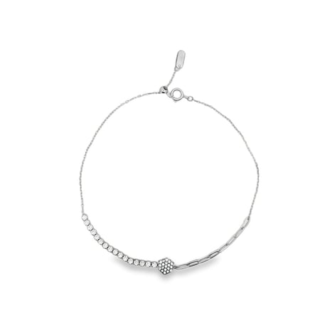 أسوارة ذهب بتصميم ناعم وزخرفة حجرية