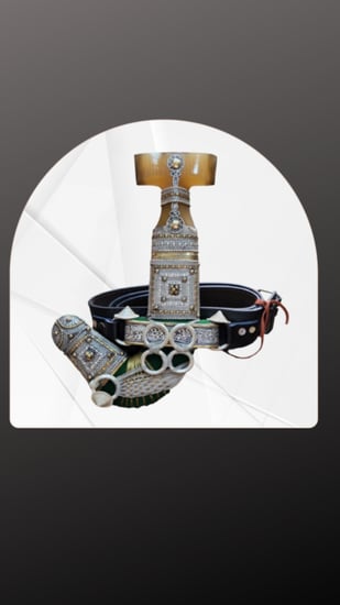 جنبيه خنجر مزينه بالمعدن