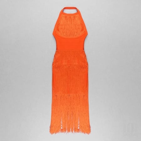 فستان هدب ميدي