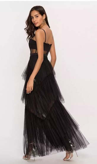 فستان تل طويل