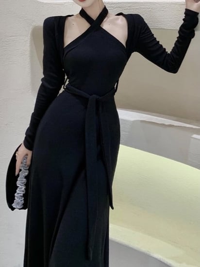 فستان طويل قطعتين