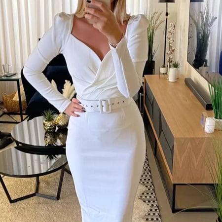 فستان ميدي + حزام