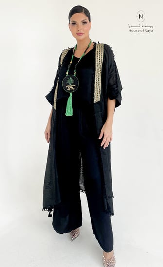 عباية بشت شماغ تطريز شعار المملكة   - بيت نايا