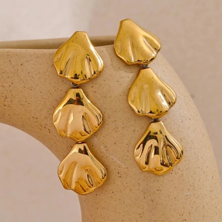 أقراط صدف الصيفية مصنوعة من الستانلس ستيل المطلي  المضاد للصدأ