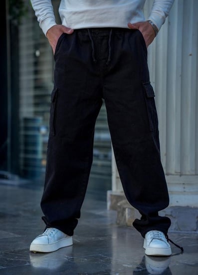 جنز اوفر سايز لون أسود