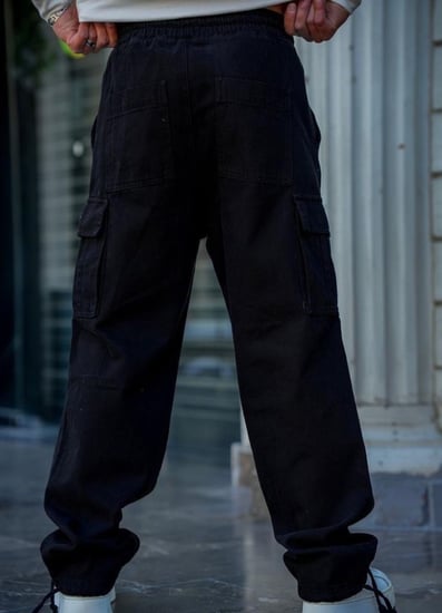 جنز اوفر سايز لون أسود