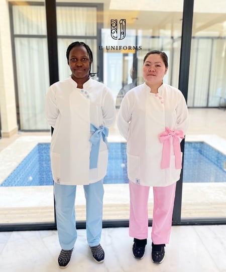 طقم يونيفورم ربط سماوي