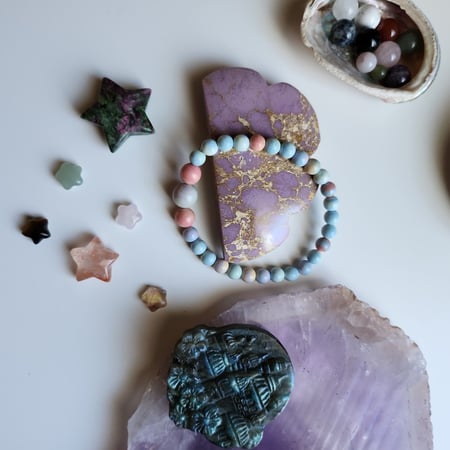 إسوارة الأناقة و الجمال من حجر أقيت ألآشان Alashan Agate لون طبيعي)غير مصبوغ)