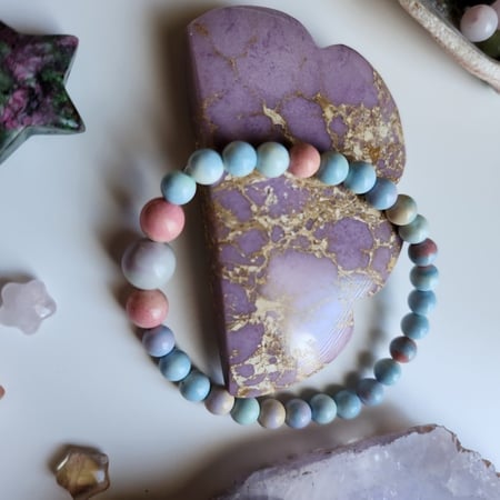 إسوارة الأناقة و الجمال من حجر أقيت ألآشان Alashan Agate لون طبيعي)غير مصبوغ)