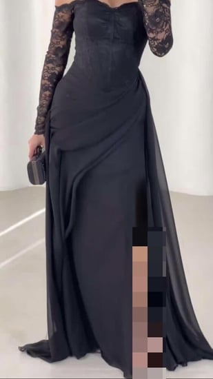 فستان اسود فخم