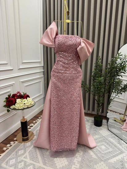 فستان سهره فخم لونين