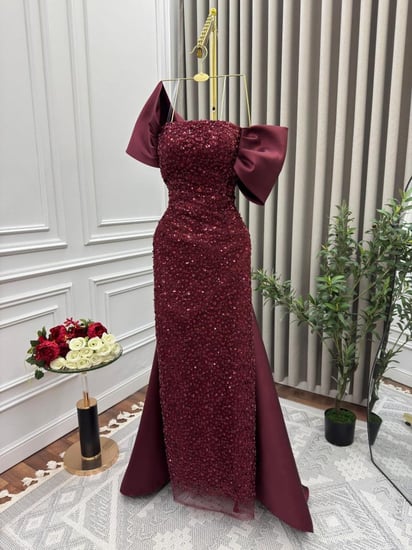 فستان سهره فخم لونين