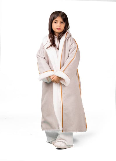 فروة رصاصي مع جلد أورنج بناتي