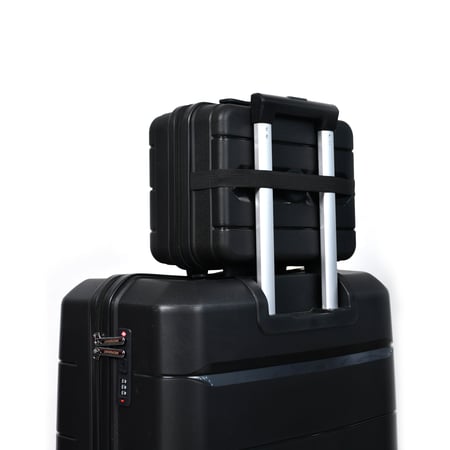 مورانو شنط سغر غير قابلة للكسر من بولي بروبلين pp عالية الجودة 4 قطع اسود