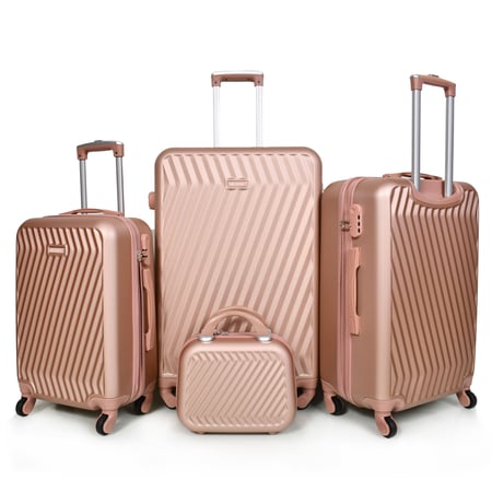 مورانو طقم شنط سفر فايبر 4 قطع روز