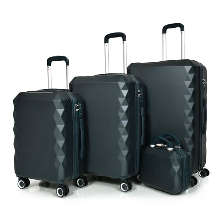 مورانو طقم شنط سفر فايبر 4 قطع أخضر