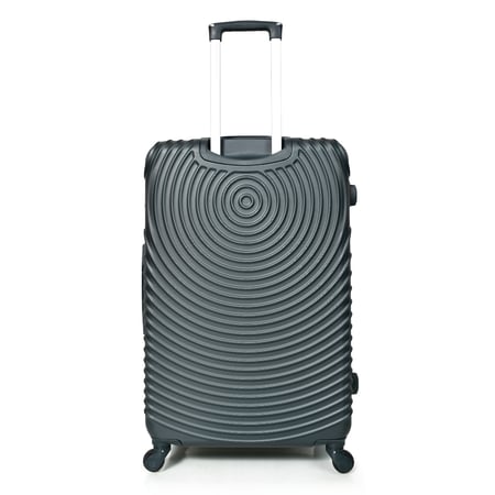 مورانو طقم شنط سفر  فايبر  ثلاث قطع مع شنطة مكياج  بتصميم دوائر زيتي