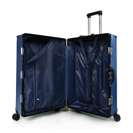 مورانو طقم شنط سفر المنيوم ثلاثة قطع تصميم أنيق ومتين كحلي