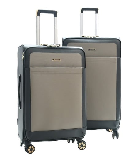 مورانو طقم شنط سفر جلد فاخر من 4 حقائب اسود