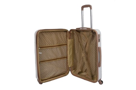 مورانو  طقم شنط سفر فايبر بسحاب توسعة 4 قطع رمادي