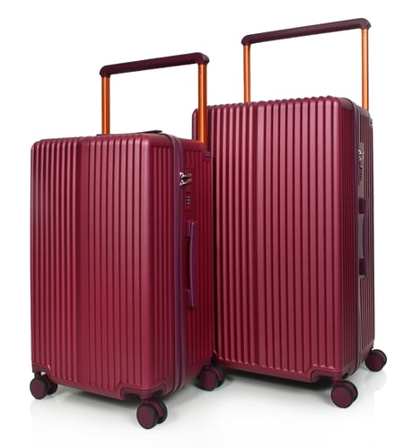 مورانو طقم شنط سفر فايبر يد عريض ثلاثة قطع لون برغندي