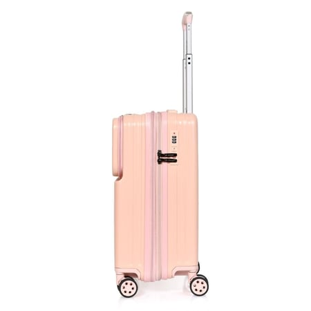 مورانو طقم شنط سفر فايبر 2 قطع وردي