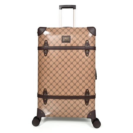 طقم شنط سفر كلاسيك جلد بلكامل مورانو اربع قطع كوفي