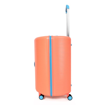 طقم شنط سفر مورانو 4 قطع بتصميم دائري جديد لون اورنج برتقالي