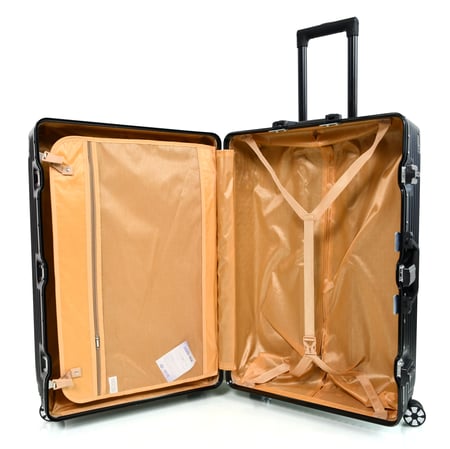 طقم شنط سفر الومنيوم مورانو ثلاثة قطع تصميم أنيق ومتين أسود