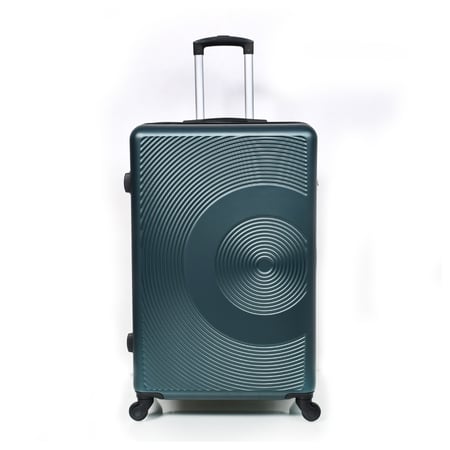 طقم شنط سفر 3 قطع من مورانو بتصميم دائري مموج اخضر غامق