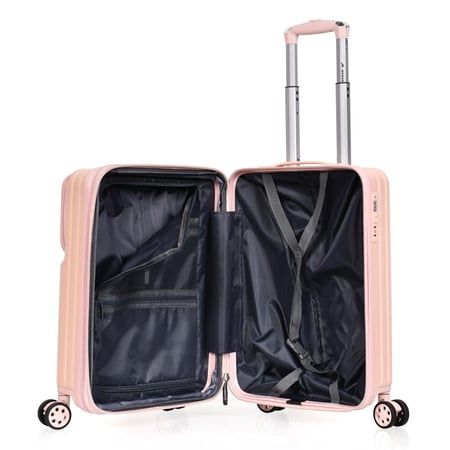 مورانو طقم شنط سفر فايبر 2 قطع وردي