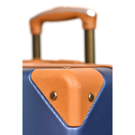 مورانو شنط سفر فايبر ثلاثة قطع مع مكياج أزرق غامق و بني فاتح