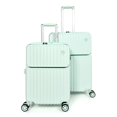 مورانو طقم شنط سفر فايبر 2 قطع أخضر