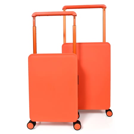 مورانو سبشل طقم شنط سفر قطعتين 20/24 انش تصميم عصري برتقالي